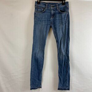 Rag & Bone Dre Jeans 24 Blue Raw Hem